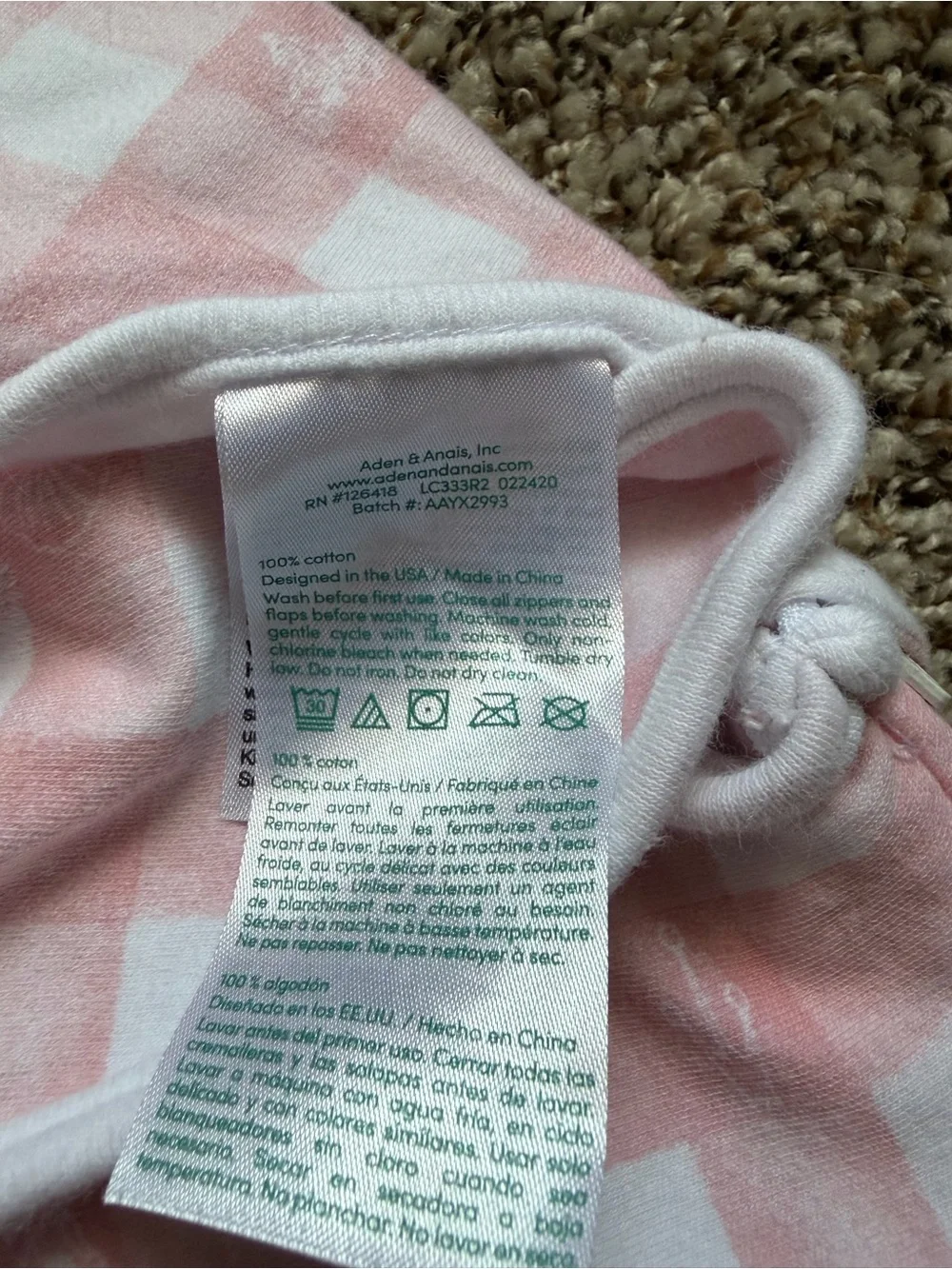 3 pack aden + anais Disney princess swaddles 0-3mo